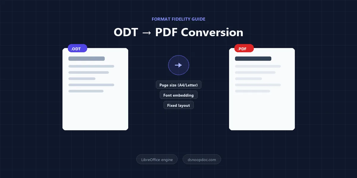Format Fidelity: The Complete ODT to PDF Conversion Guide